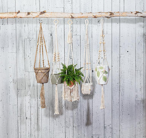 Planter Hanger with Tail & Beads
