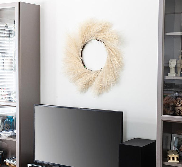 Large Faux Pampas Wreath