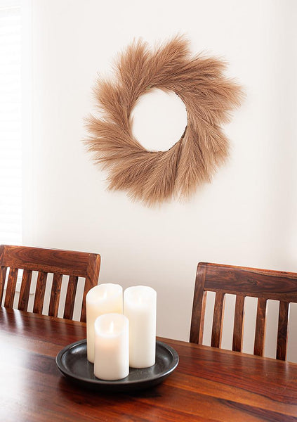 Large Faux Pampas Wreath