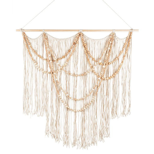 Fringed Wall Hanging with Beads