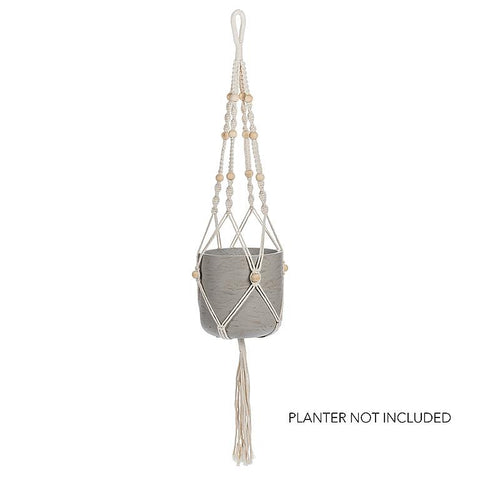 Planter Hanger with Tail & Beads