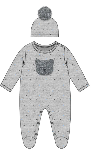 Boys Interlock Coverall With Hat