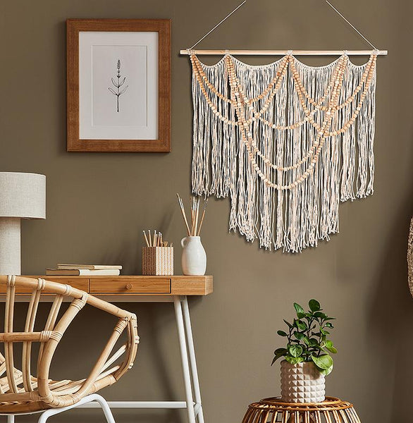 Fringed Wall Hanging with Beads