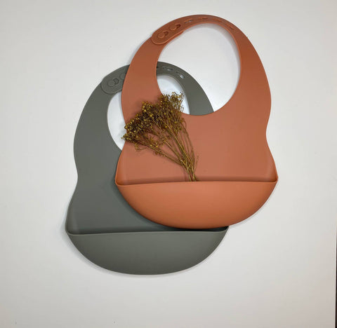 Baby Bibs (2 Pack) - Sage and Spiced Pumpkin