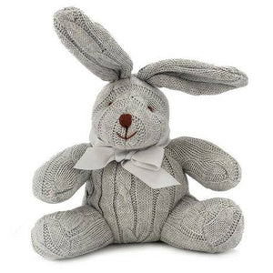 Cable Knit Grey Bunny Toy